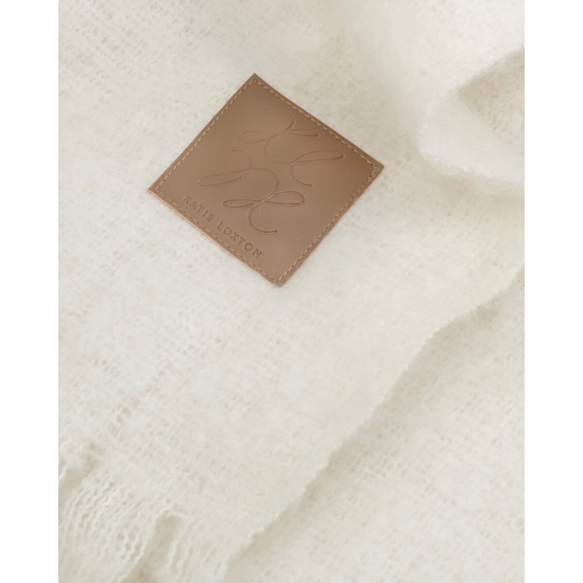 KATIE LOXTON | RECYCLED TASSEL SCARF | OFF WHITE