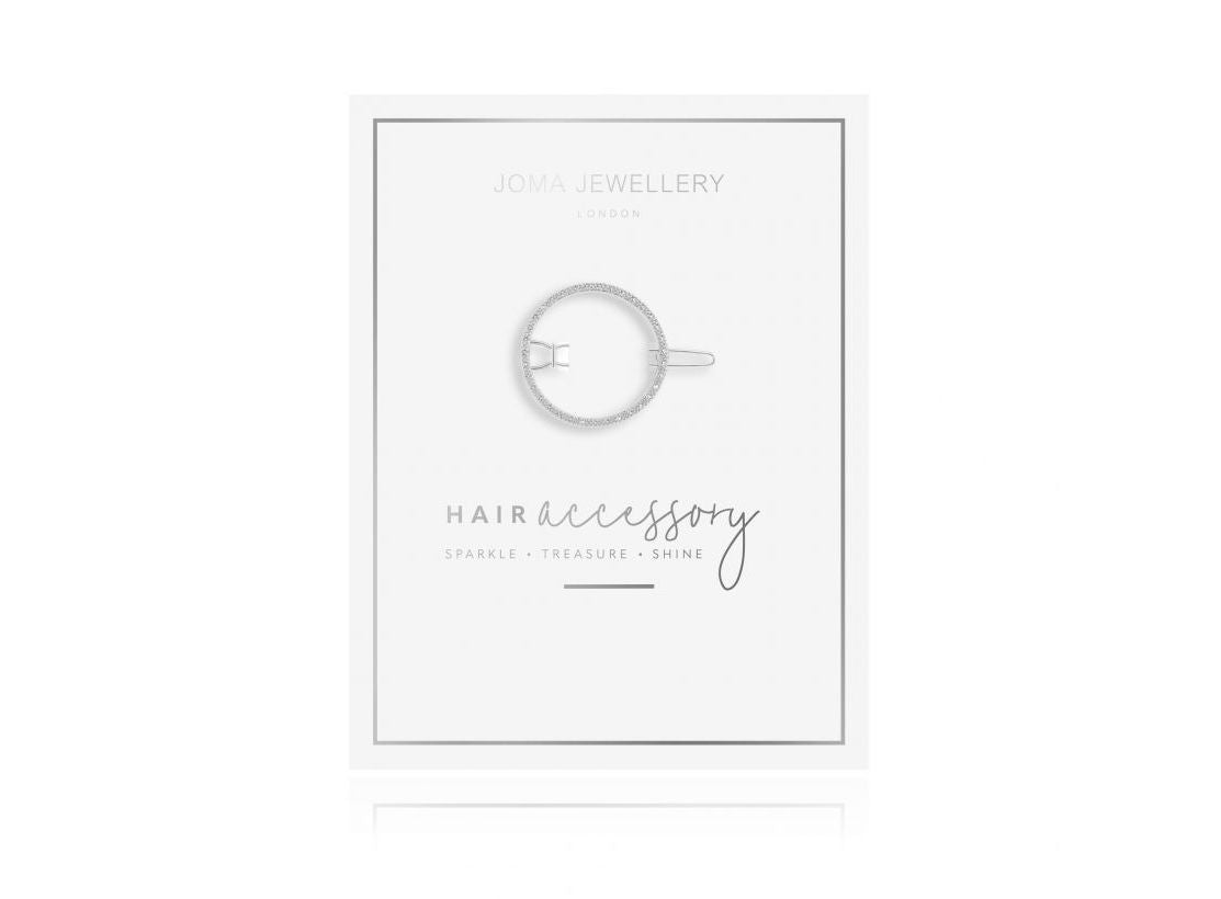 JOMA JEWLLERY | HAIR ACCESSORY | SILVER PAVE CIRCLE