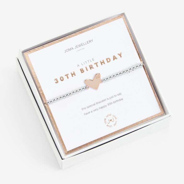 JOMA JEWELLERY | BEAUTIFULLY BOXED A LITTLE | HAPPY 30TH BIRTHDAY BRACELET