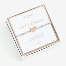 Load image into Gallery viewer, JOMA JEWELLERY | BEAUTIFULLY BOXED A LITTLE | HAPPY 21ST BIRTHDAY BRACELET
