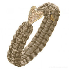 Load image into Gallery viewer, SOLDIER TO SOLDIER | TAUPE PARACHUTE CORD BRACELET CZ CLASP
