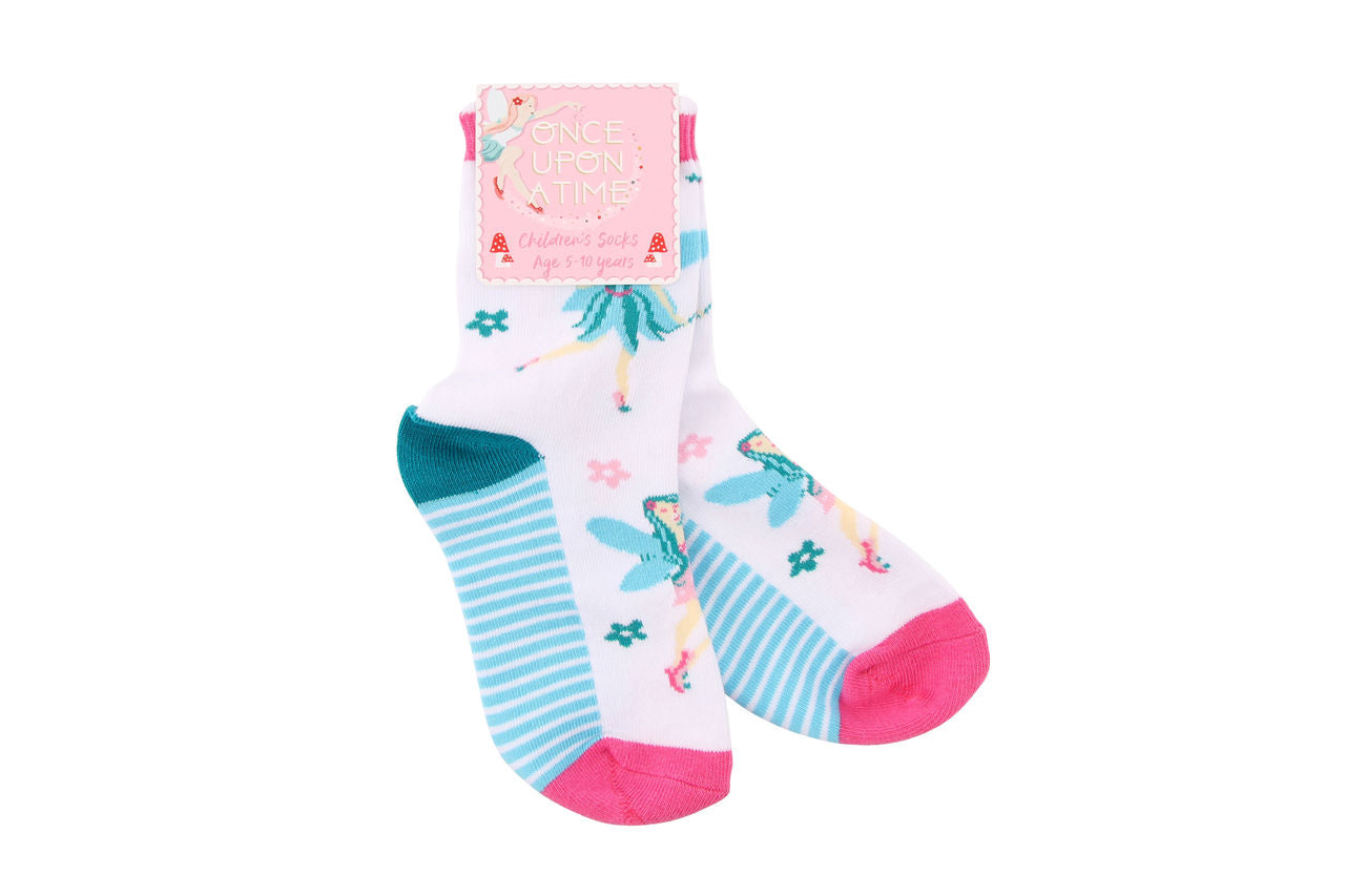 ONCE UPON A TIME CHILDRENS FAIRY PAIR SOCKS 5 - 10 YEARS