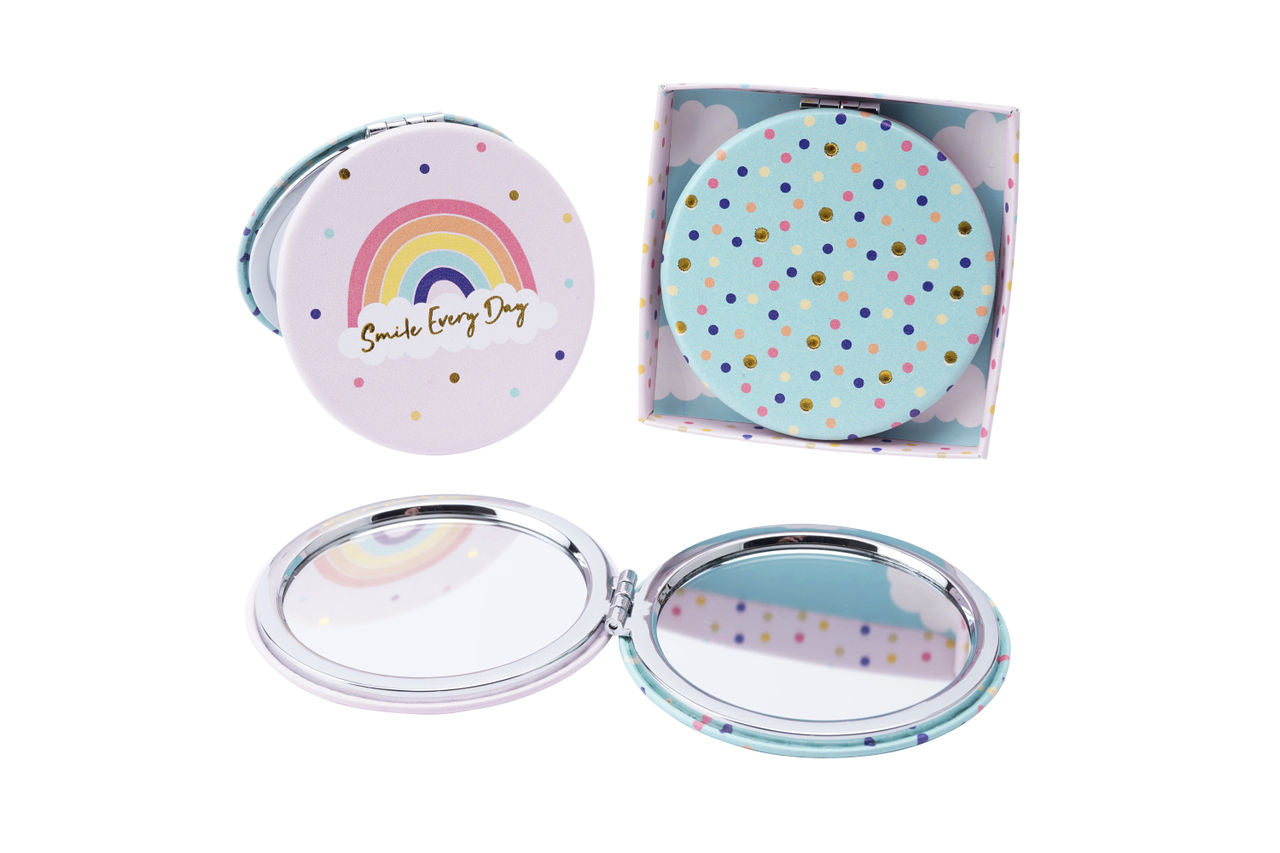 CHASING RAINBOWS SMILE EVERY DAY COMPACT MIRROR GIFT