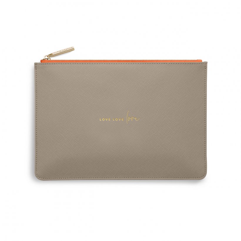 KATIE LOXTON | COLOUR POP PERFECT POUCH | LOVE LOVE LOVE | TAUPE AND ORANGE