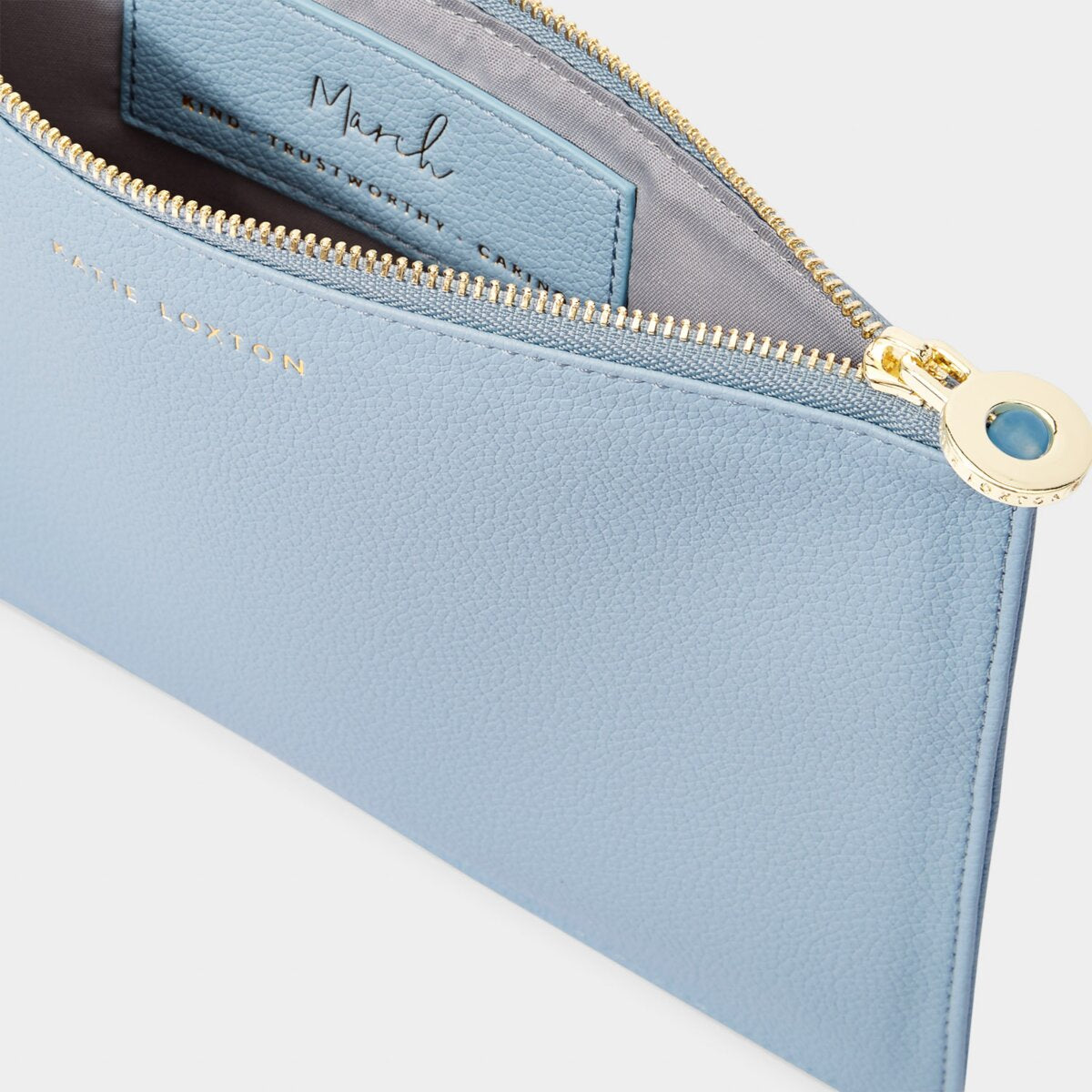 KATIE LOXTON | BIRTHSTONE POUCH | MARCH BLUE