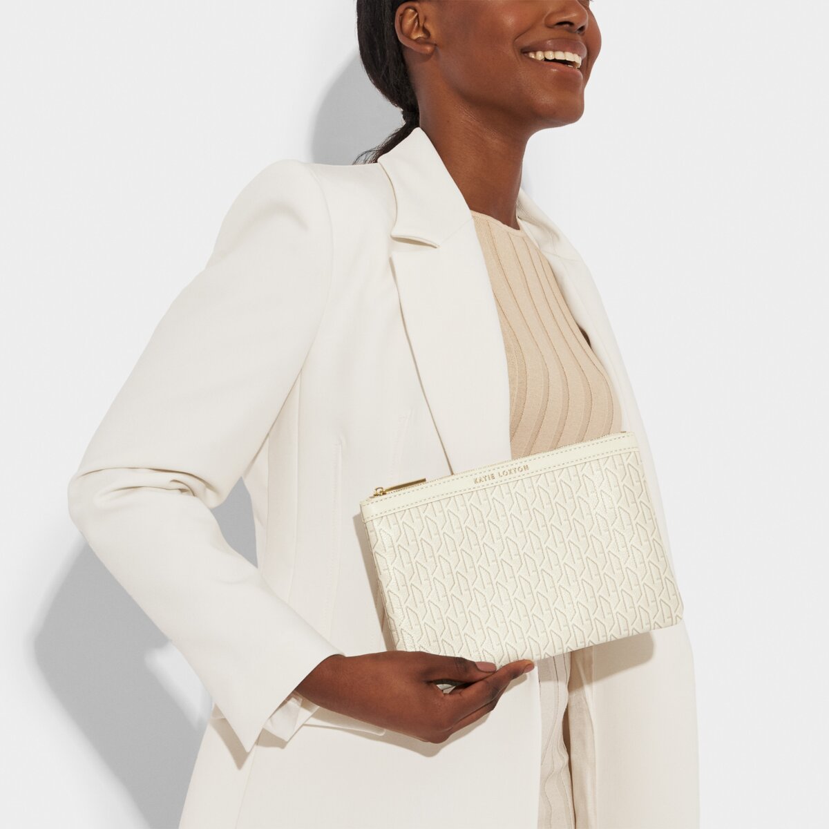 KATIE LOXTON | SIGNATURE POUCH | OFF WHITE