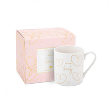 Load image into Gallery viewer, KATIE LOXTON | BOXED PORCELAIN MUG | HELLO LOVELY | WHITE AND GOLD
