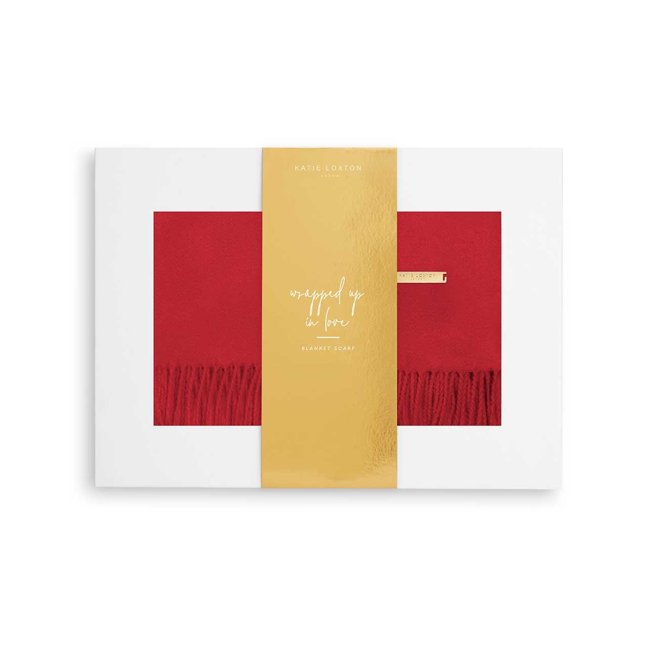 KATIE LOXTON | PLAIN THICK SCARF | WRAPPED FOR LOVE RED
