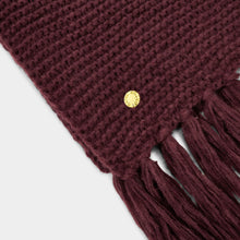 Load image into Gallery viewer, KATIE LOXTON | CHUNKY KNITTED SCARF | PLUM
