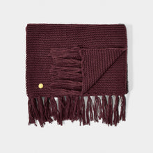 Load image into Gallery viewer, KATIE LOXTON | CHUNKY KNITTED SCARF | PLUM
