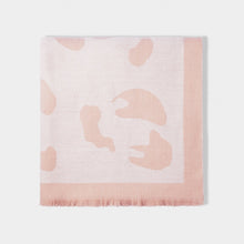 Load image into Gallery viewer, KATIE LOXTON | BLANKET SCARF | LARGE LEOPARD | WHITE/BLUSH PINK
