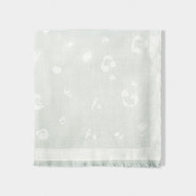 Load image into Gallery viewer, KATIE LOXTON | BLANKET SCARF | LEOPARD | WHITE/DUCK EGG BLUE
