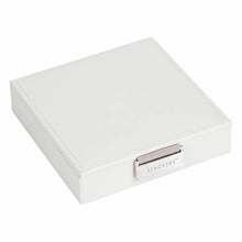Load image into Gallery viewer, STACKER JEWELLERY BOX CHARM TOP WHITE GREY VELVET
